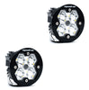 Baja Designs Squadron-R 2.0 Sport Clear Spot LED Pod Pair Round No Harness