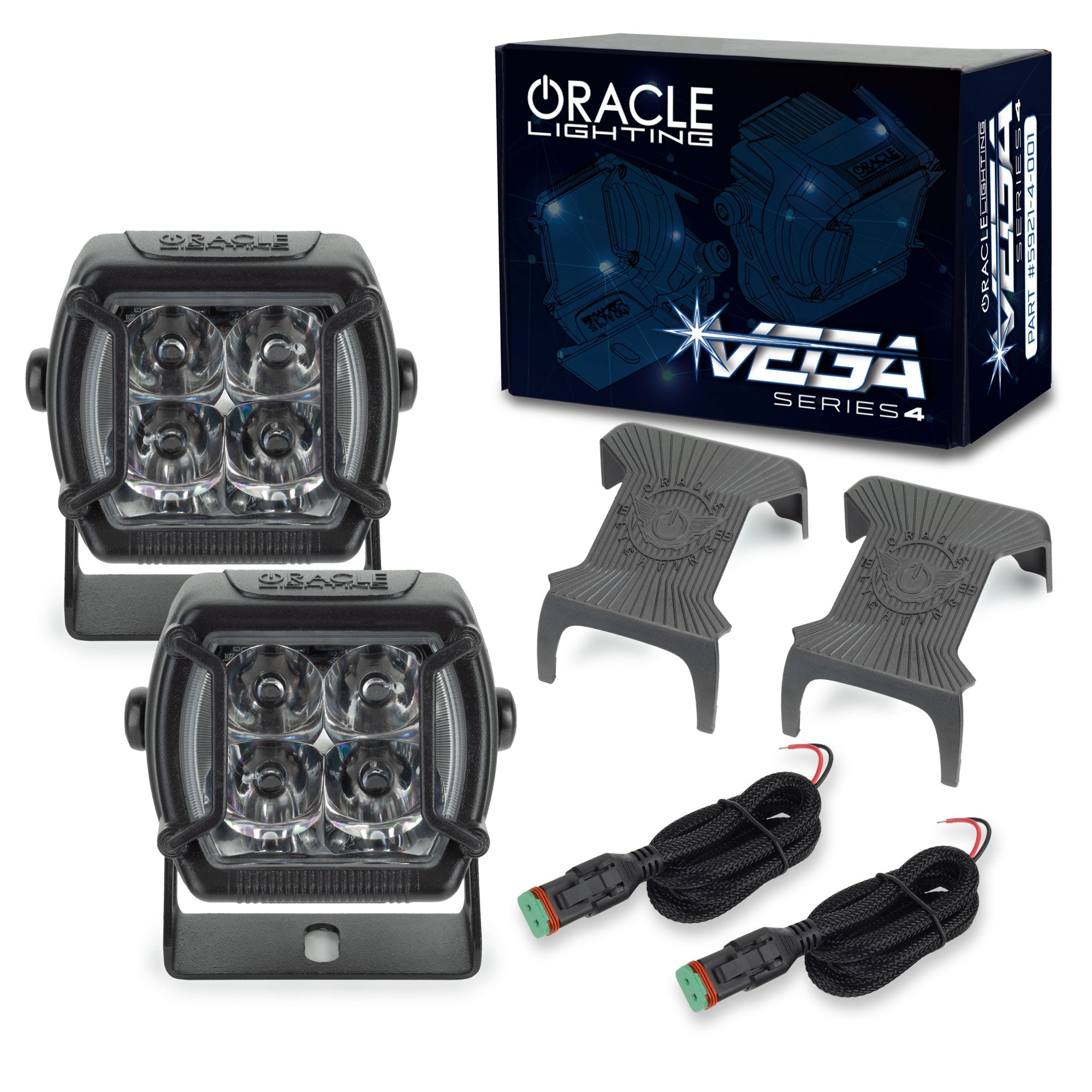 Oracle Lighting VEGA Series 4 40W LED Light Pod Spotlights (Pair) - Universal