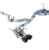 Invidia Gemini R400 4" Quad Black Tips Cat-Back Exhaust For 15-21 Subaru WRX/STI