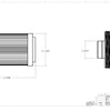 Aeromotive 10 Micron Black Fuel Filter w/ AN-08 Male Ports & Microglass Element