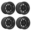 (4) 18x9 KMC KM549 GRS Satin Black Wheels 6X135 +18MM For 2004-2026 Ford F-150