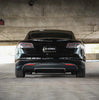 AlphaRex LUXX-Series LED Tail Lights Black Red w/ Sequential Signal For 2012-2020 Tesla Model S w/ Black Trunk Center Piece Replacement