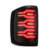AlphaRex LUXX-Series LED Tail Lights Alpha Black W/ Activation Light & Sequential Signal For 2014-2018 Chevy Silverado 1500