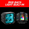 XK Glow XKchrome 20w LED Cube Light w/ RGB Accent Light - Fog Beam