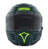Simpson Motorcycle Speed Bandit Full Face Helmet 12 O'Clock Green XL