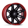 (4) 20x10 Fuel Brawl Black/Red Wheels 8X170 -18MM Offset For 1999-2027 Ford F-250/F-350 SRW