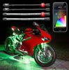 XK Glow Strip Million Color XKCHROME Smartphone App ATV/Motorcycle LED Light Kit 6xPod + 2x10In