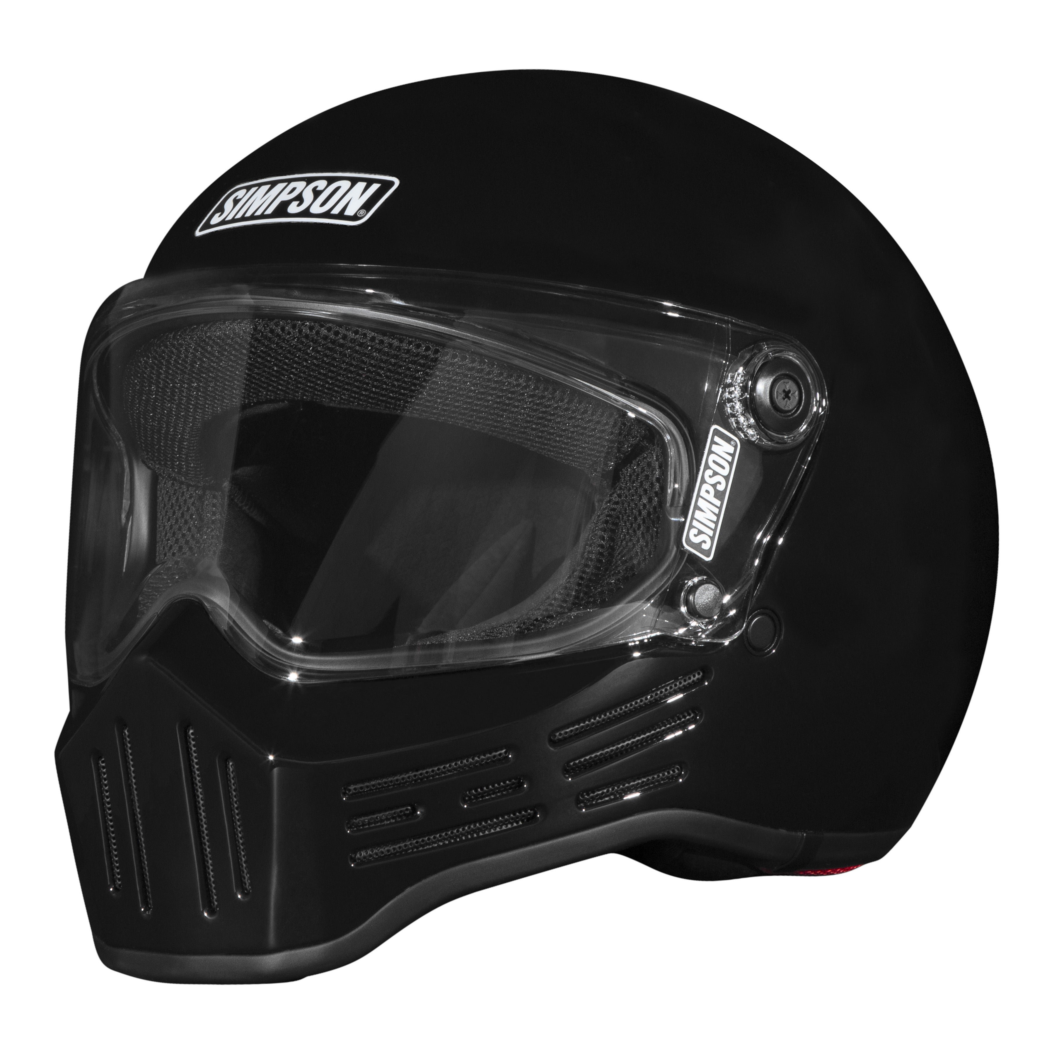 Simpson Motorcycle M30 Bandit Helmet - Gloss Black - Medium - DOT/ECE 22.06
