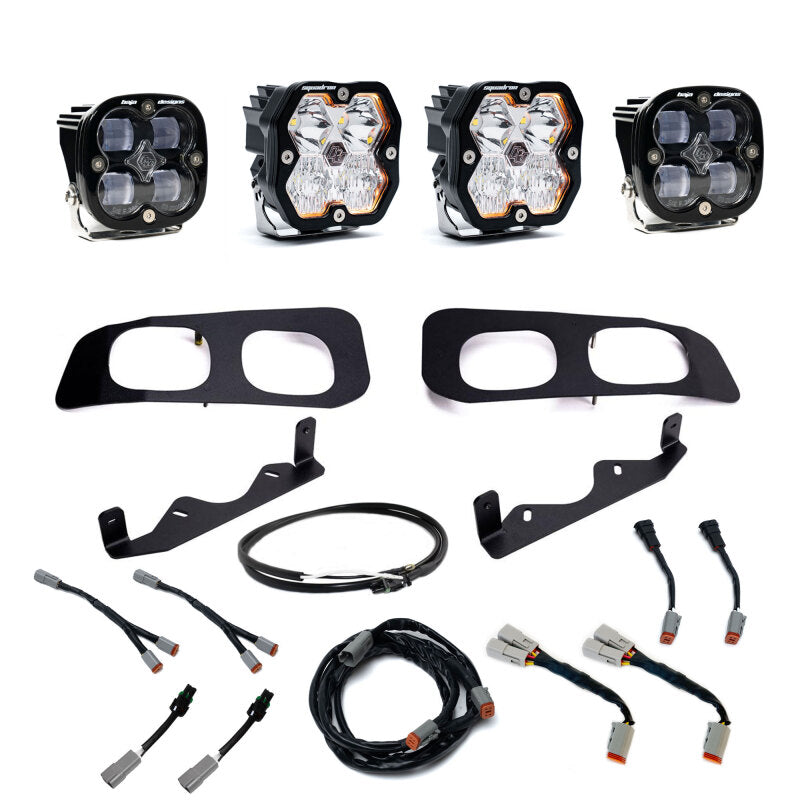 Baja Designs Squadron 2.0 Sport/SAE Clear Dual Fog Pocket Kit w/ Upfitter For 2023-2025 Ford F-250/F-350 Super Duty