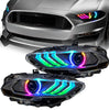 Oracle Lighting Black Series Dynamic ColorSHIFT LED Headlights w/ Sequential Turn Signals For 2018-2023 Ford Mustang