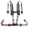PRP 4.2 Silver 4-Point Adjustable Latch & Link UTV Harness with 2" Belts & Sewn-In Pads