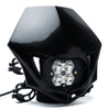 Baja Designs Squadron 2.0 Sport Clear Spot Motorcycle D/C LED Headlight Kit w/Shell Black