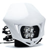 Baja Designs Squadron 2.0 Sport Clear Spot Motorcycle D/C LED Headlight Kit w/Shell White