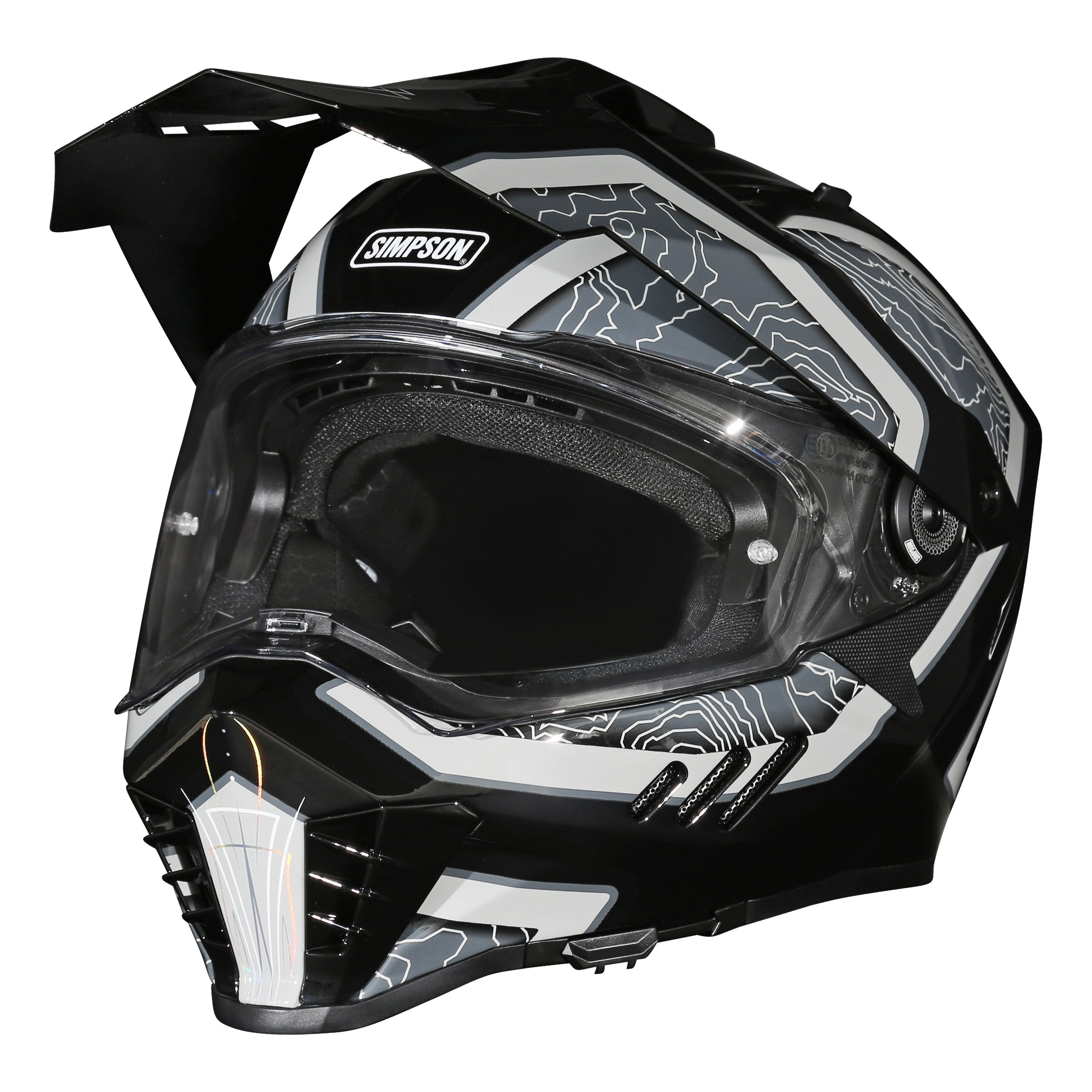 Simpson Motorcycle Xcursion Bandit Helmet - Summit Black - Medium - DOT/ECE 22.06