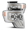 AlphaRex LUXX-Series LED Projector Headlights Chrome For 2009-2014 Ford F-150