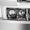 AlphaRex NOVA-Series LED Projector Headlights Chrome w/ White DRL & Sequential Signal For 2015-2019 Chevy Silverado 2500HD 3500HD