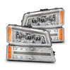 AlphaRex Chrome NOVA LED Projector Headlights For 2003-2006 Chevy Silverado 1500/2500HD/3500HD/Avalanche