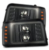 AlphaRex LUXX-Series LED Projector Headlights Alpha Black For 1992-1996 Ford F-150 / F-250 / F-350 (OBS) & Bronco