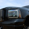 AlphaRex LUXX LED Projector Headlights Alpha Black w/ Seq Signal For 2005-2007 Ford Excursion/F-250/F-350 Super Duty