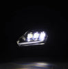 AlphaRex NOVA-Series LED Projector Headlights Black For 2009-2025 Nissan GT-R
