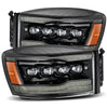 AlphaRex NOVA-Series LED Projector Headlights Plank Style Alpha Black W/ Sequential Signal / DRL / Amber LED For 2006-2008 Dodge Ram 1500 / 2006-2009 Dodge Ram2500 3500