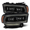 AlphaRex LUXX-Series LED Projector Headlights Alpha Black w/ Sequential Signal & White/Amber DRL For 2019-2024 Ram 2500 3500 4500 5500