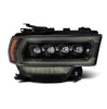 AlphaRex NOVA-Series LED Projector Headlights Alpha Black w/ Sequential Signal & White/Amber DRL For 2019-2024 Ram 2500 3500 4500 5500