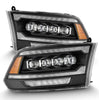 AlphaRex NOVA-Series LED Projector Headlights Black For 2009-2018 Ram 1500-5500 & 2019-2024 Ram 1500 Classic