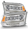 AlphaRex NOVA-Series LED Projector Headlights Chrome w/ Activation Light & Sequential Signal For 2009-2018 Ram 1500 2500 3500 & 2019-2024 Ram 1500 Classic