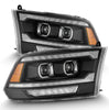 AlphaRex LUXX LED Projector Headlights Black w/ Sequential Signal For 2009-2018 Ram 1500 2500 3500 4500 5500 & 2019-2024 Ram 1500 Classic
