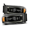 AlphaRex LUXX-Series LED Projector Headlights Alpha Black W/ Activation Light & Sequential Signal For 2002-2005 Dodge Ram 1500 2500 3500