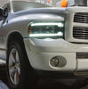AlphaRex LUXX-Series LED Projector Headlights Alpha Black W/ Activation Light & Sequential Signal For 2002-2005 Dodge Ram 1500 2500 3500