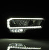 AlphaRex LUXX-Series LED Crystal Headlights Alpha Black w/ Sequential Signal & White DRL For 2016-2020 Toyota Tacoma TRD Projector Headlights