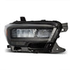 AlphaRex LUXX-Series LED Crystal Headlights Alpha Black w/ Sequential Signal & White DRL For 2016-2020 Toyota Tacoma TRD Projector Headlights