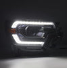 AlphaRex LUXX-Series LED Projector Headlights Plank Style Alpha Black w/ Sequential Signal & Selectable White/Amber DRL For 2012-2015 Toyota Tacoma