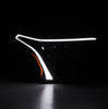 AlphaRex NOVA-Series LED Projector Headlights Alpha Black W/ Amber DRL For 2022-2026 Toyota Tundra with stock LED projector headlights
