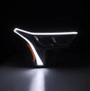 AlphaRex LUXX-Series LED Projector Headlights Black W/ Amber DRL For 2022-2023 Toyota Tundra