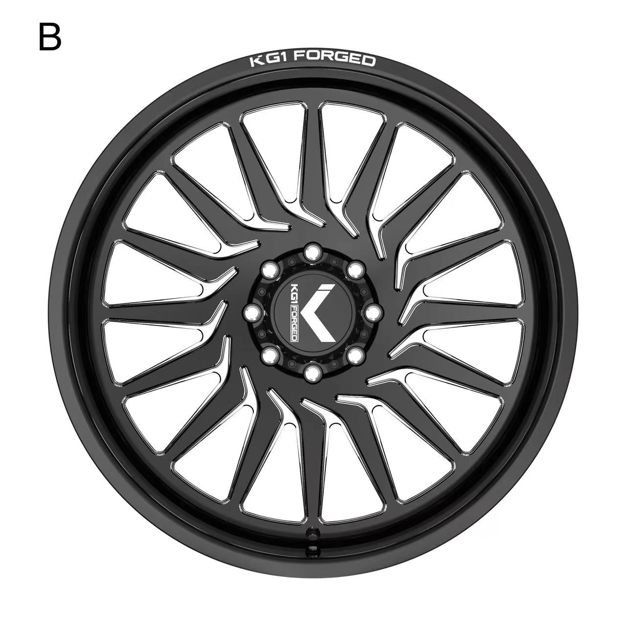 KG1 Forged Torsion Gloss Black Milled 20X12