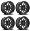 (4) 20x9 KMC KM722 Technic Satin Black Wheels 6X135 +0MM For 2004-2026 Ford F-150