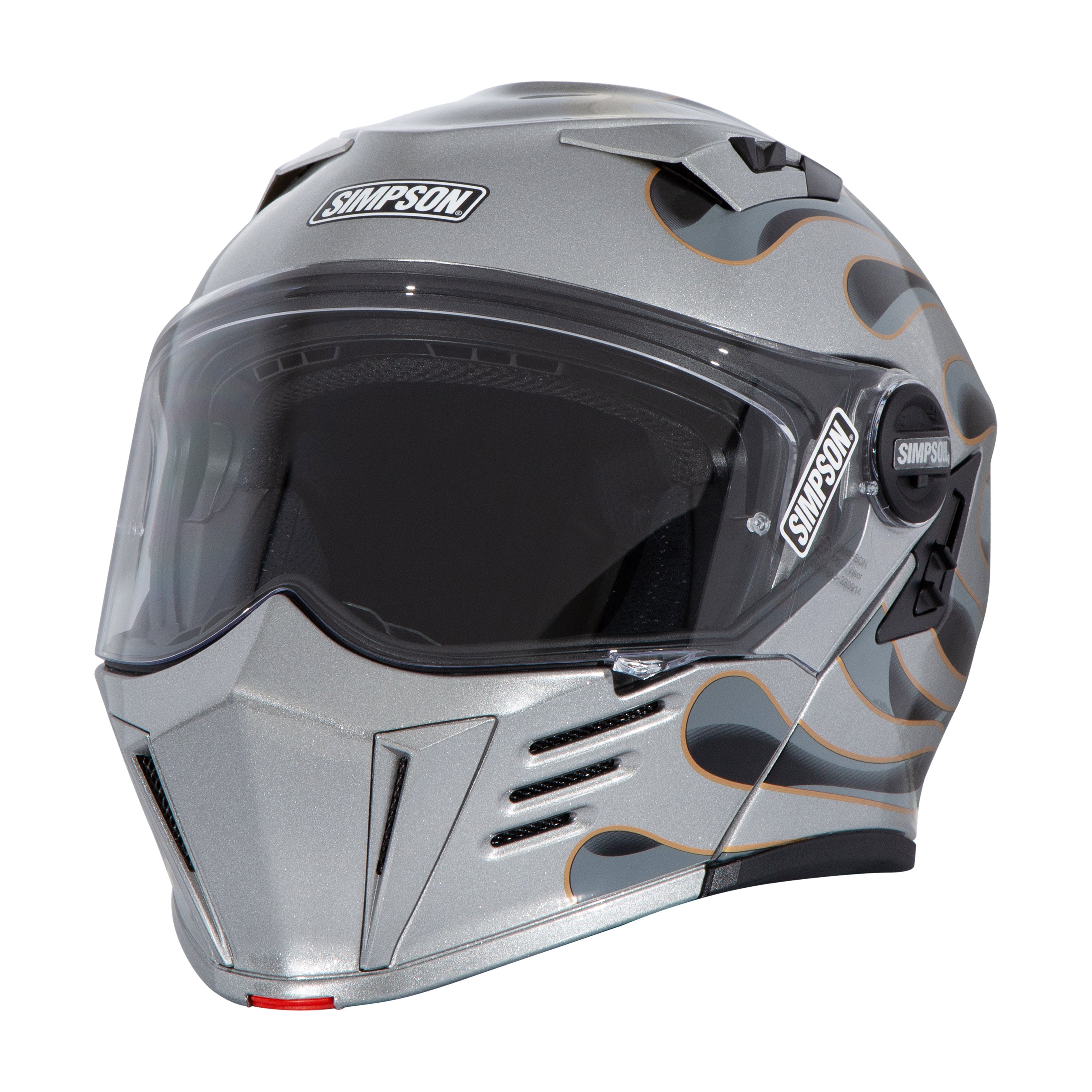 Simpson Motorcycle Mod Bandit Wildfire Grey Modular Helmet XL DOT ECE
