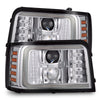 AlphaRex NOVA-Series LED Projector Headlights Chrome W/ Activation Light & Sequential Signal & Switchback & DRL For 1992-1996 Ford Bronco & F-150