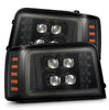 AlphaRex NOVA-Series LED Projector Headlights Alpha Black W/ Activation Light & Sequential Signal & Switchback & DRL For 1992-1996 Ford F-Series & Bronco