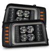 AlphaRex NOVA-Series LED Projector Headlights Black W/ Activation Light & Sequential Signal For 1992-1996 Ford F150 F250 F350 Bronco