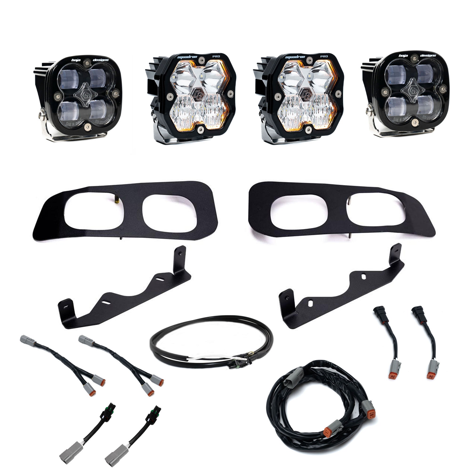 Baja Designs Squadron 2.0 Pro/SAE Dual Fog Pocket Kit For 23+ Ford F-250/F-350