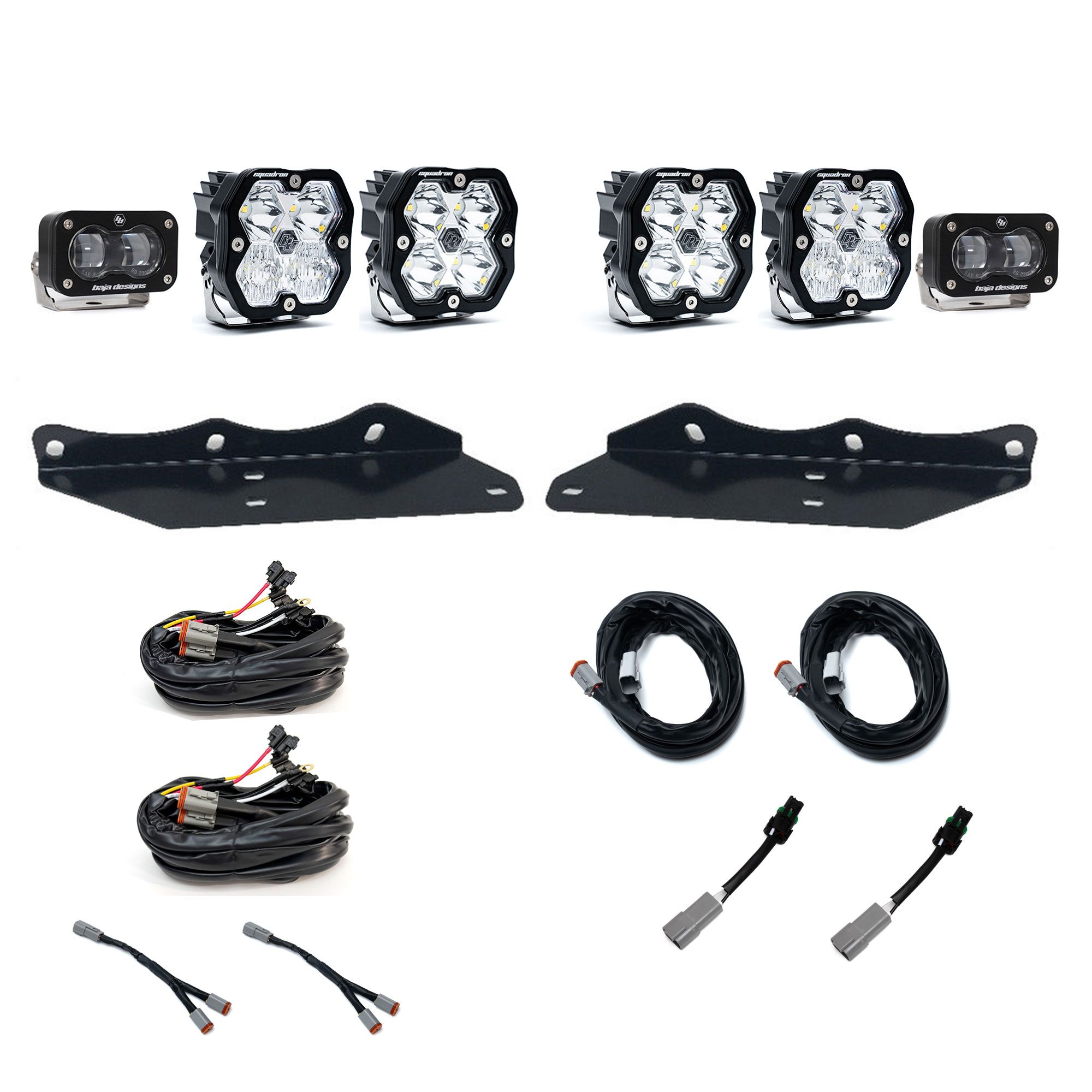 Baja Designs Squadron 2.0 Sport/S2 SAE Clear Fog Pocket Kit 17-20 Raptor