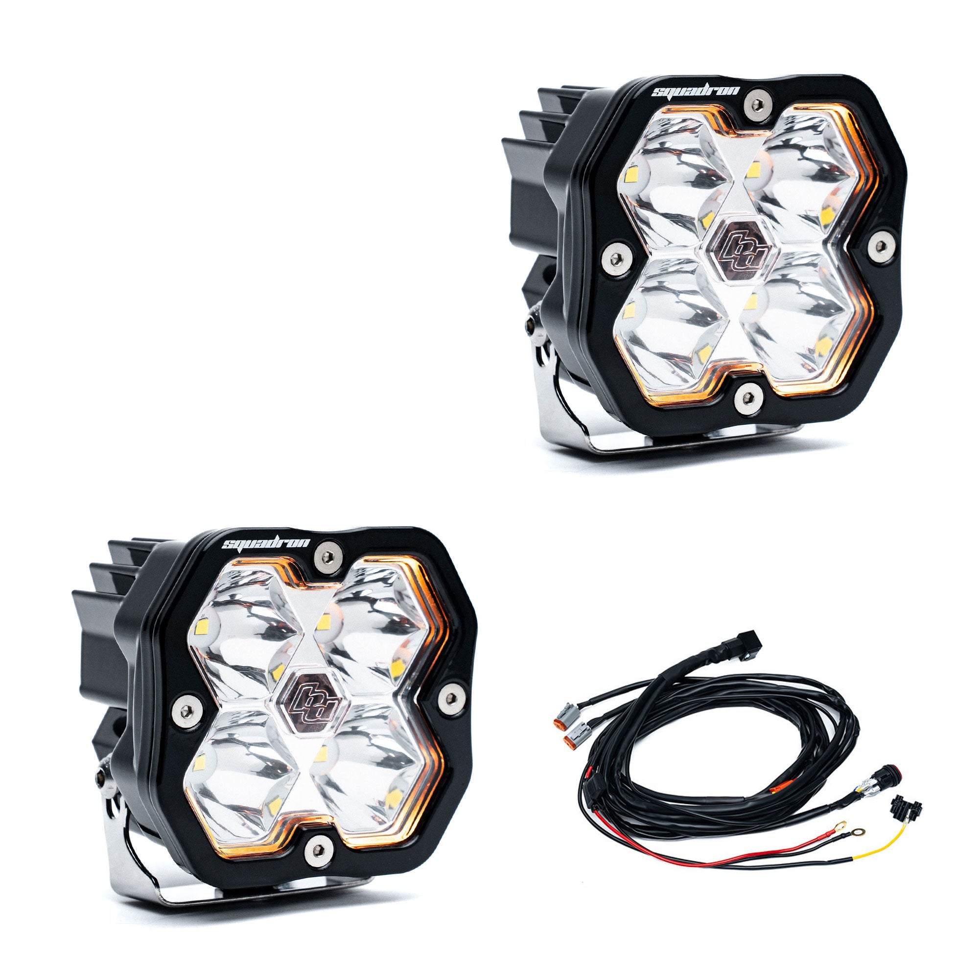 Baja Designs Squadron 2.0 Sport Clear Spot LED Ditch Light Pod Pair
