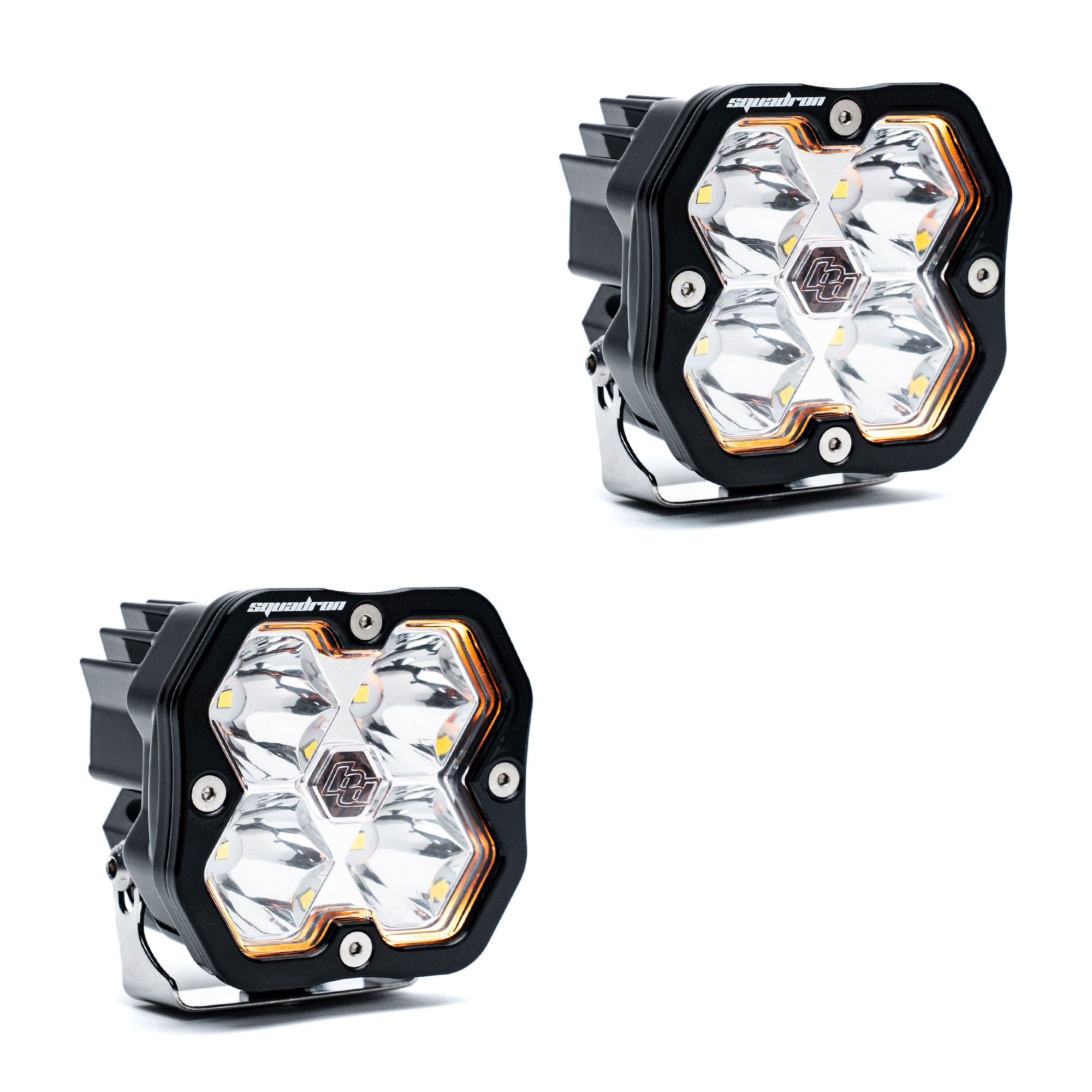 Baja Designs Squadron 2.0 Sport Clear Spot LED Pod Pair No Harness