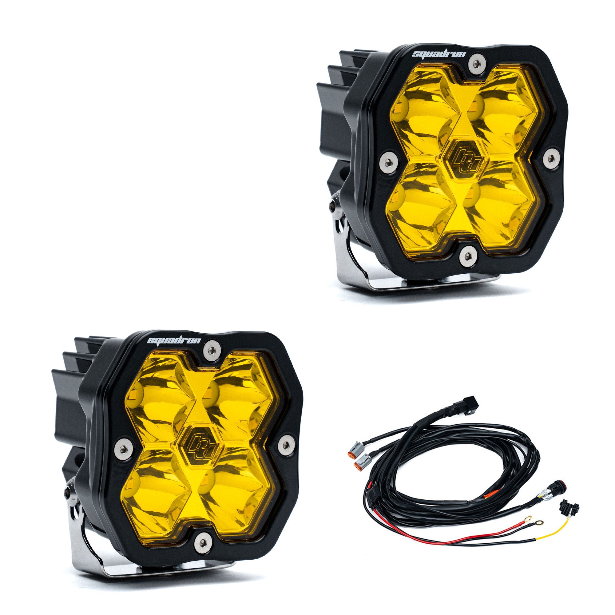 Baja Designs Squadron 2.0 Sport Baja Amber Spot LED Ditch Light Pod Pair