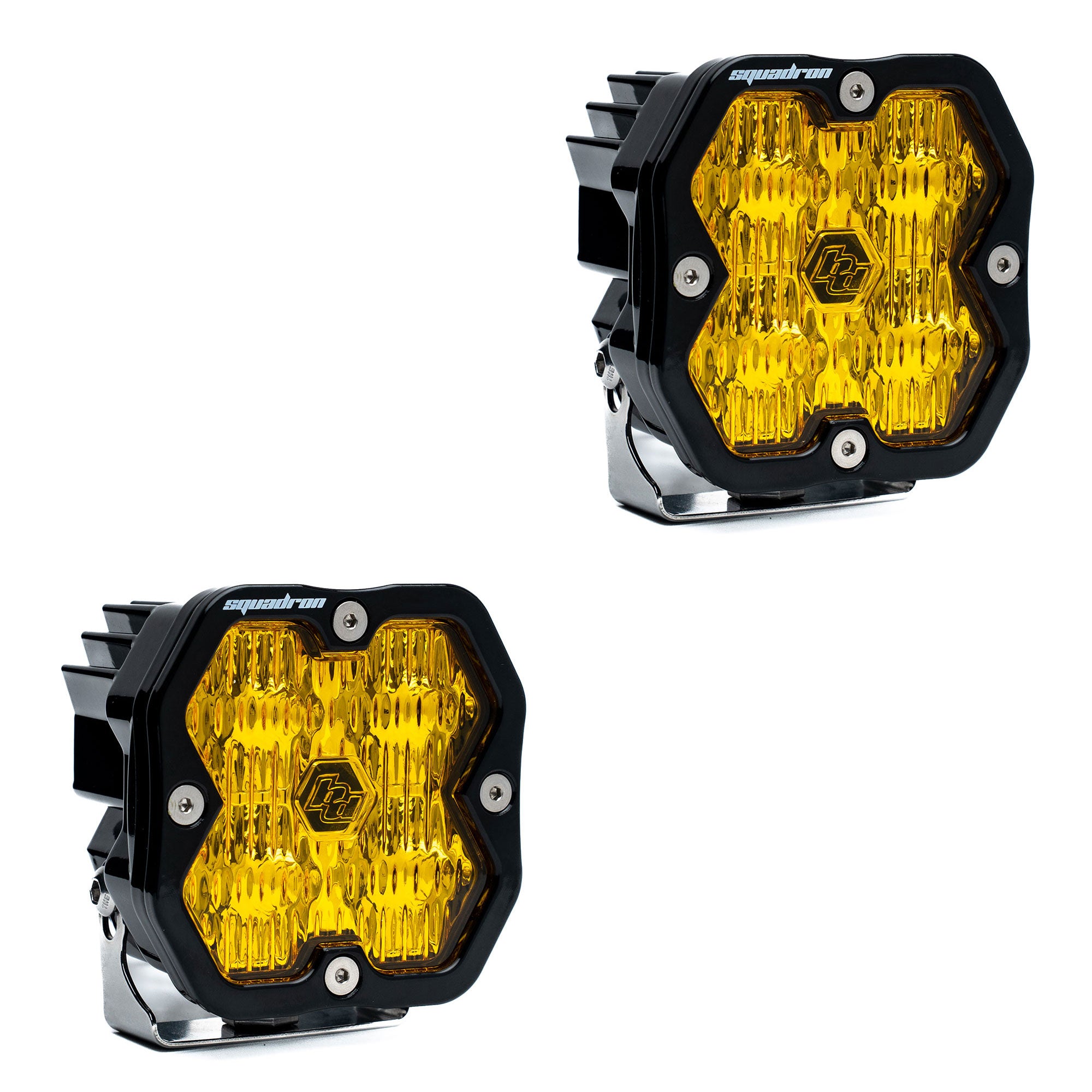 Baja Designs Squadron 2.0 Sport Amber Wide Cornering LED Pod Pair No Harness