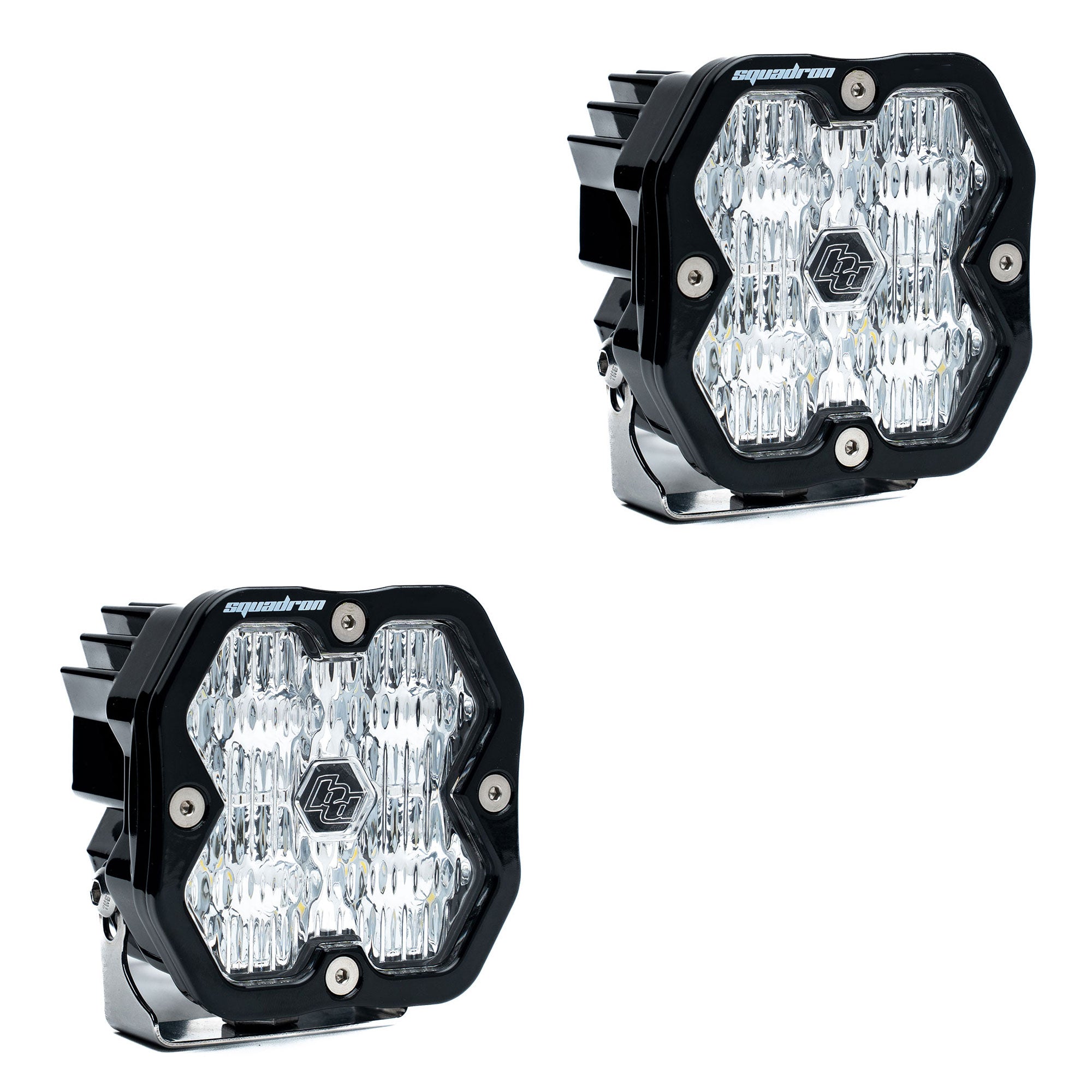 Baja Designs Squadron 2.0 Sport Clear Wide Cornering LED Pod Pair No Harness